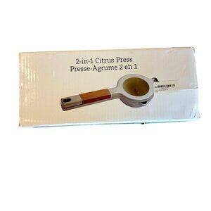 2 in 1 Citrus Press Diecast Aluminum Wood NEW